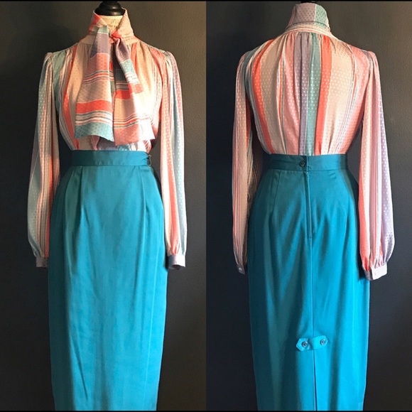 VINTAGE PENCIL SKIRT - Picture 5 of 7